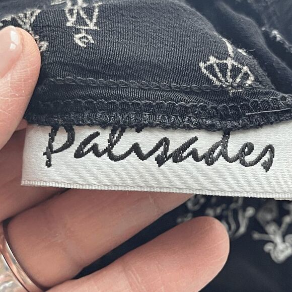 Palisades Stick Figure Black and White Walking Shorts, Size L - Picture 2 of 9